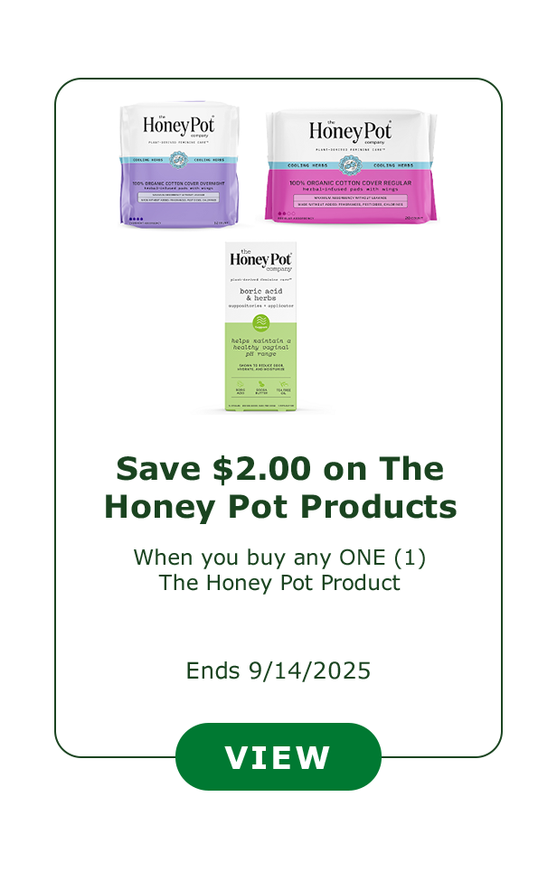 Save $2.00 on The Honey Pot