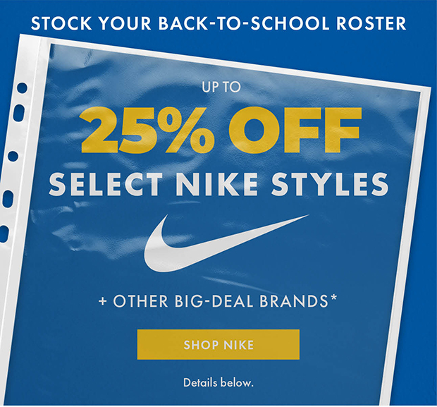 Up to 25% off Select Nike