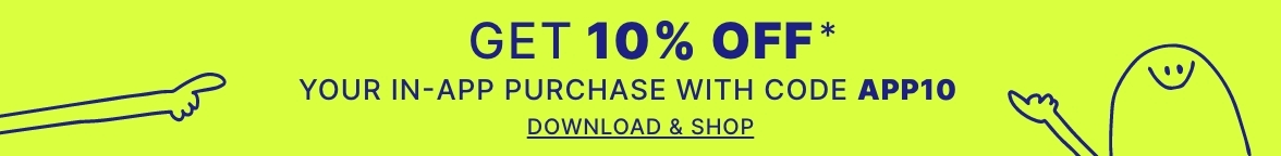 Get 10% off your in-app purchase with code APP10