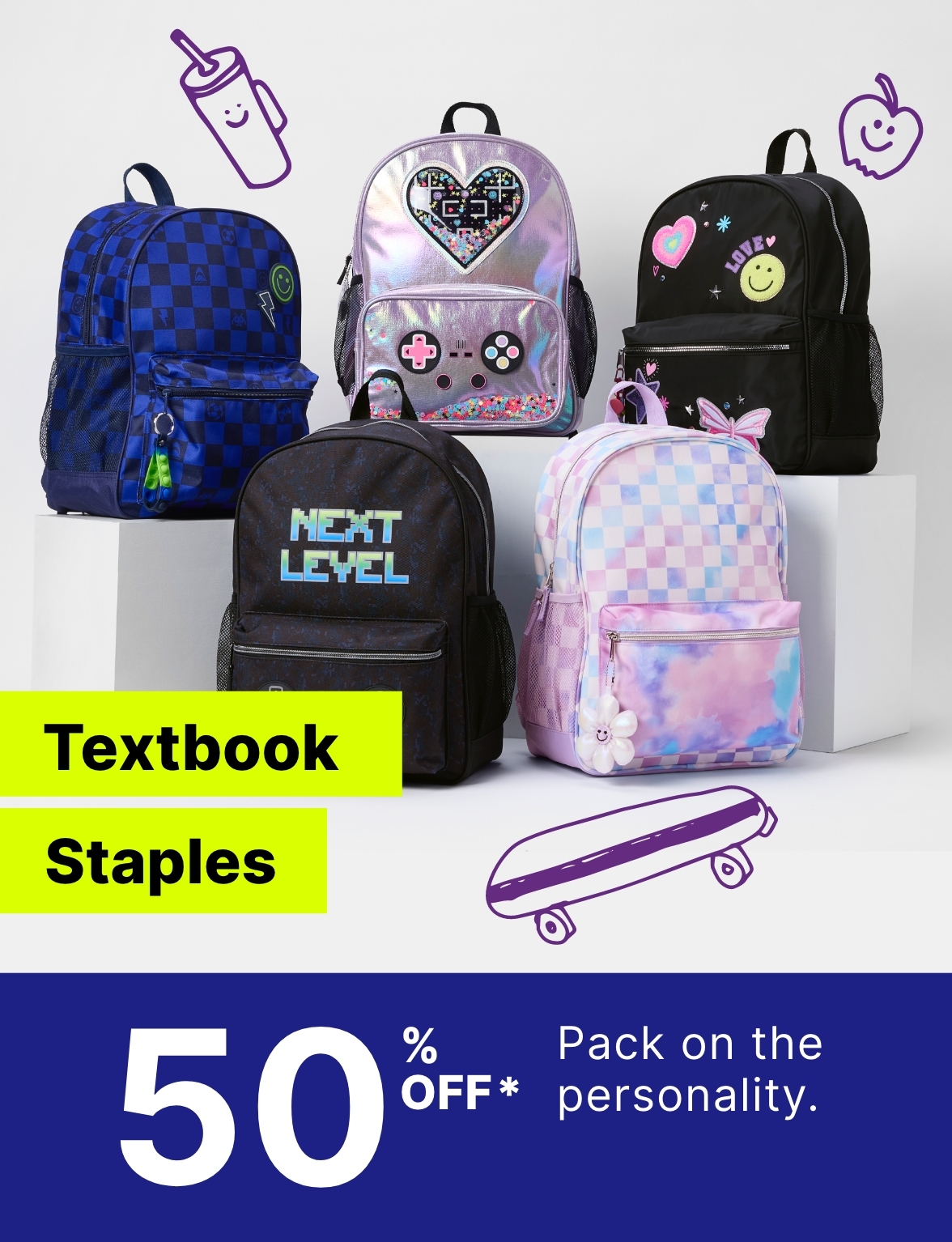 50% off Backpacks