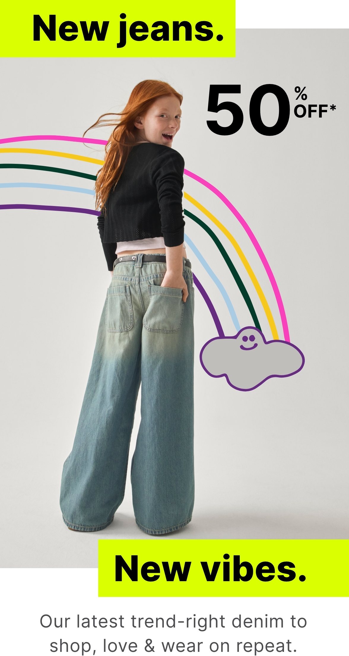 50% off Denim