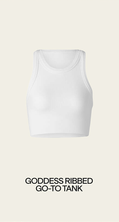 GODDESS RIBBED GO-TO TANK