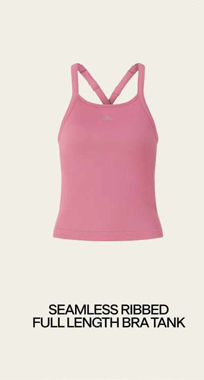 SEAMLESS RIBBED FULL LENGTH BRA TANK