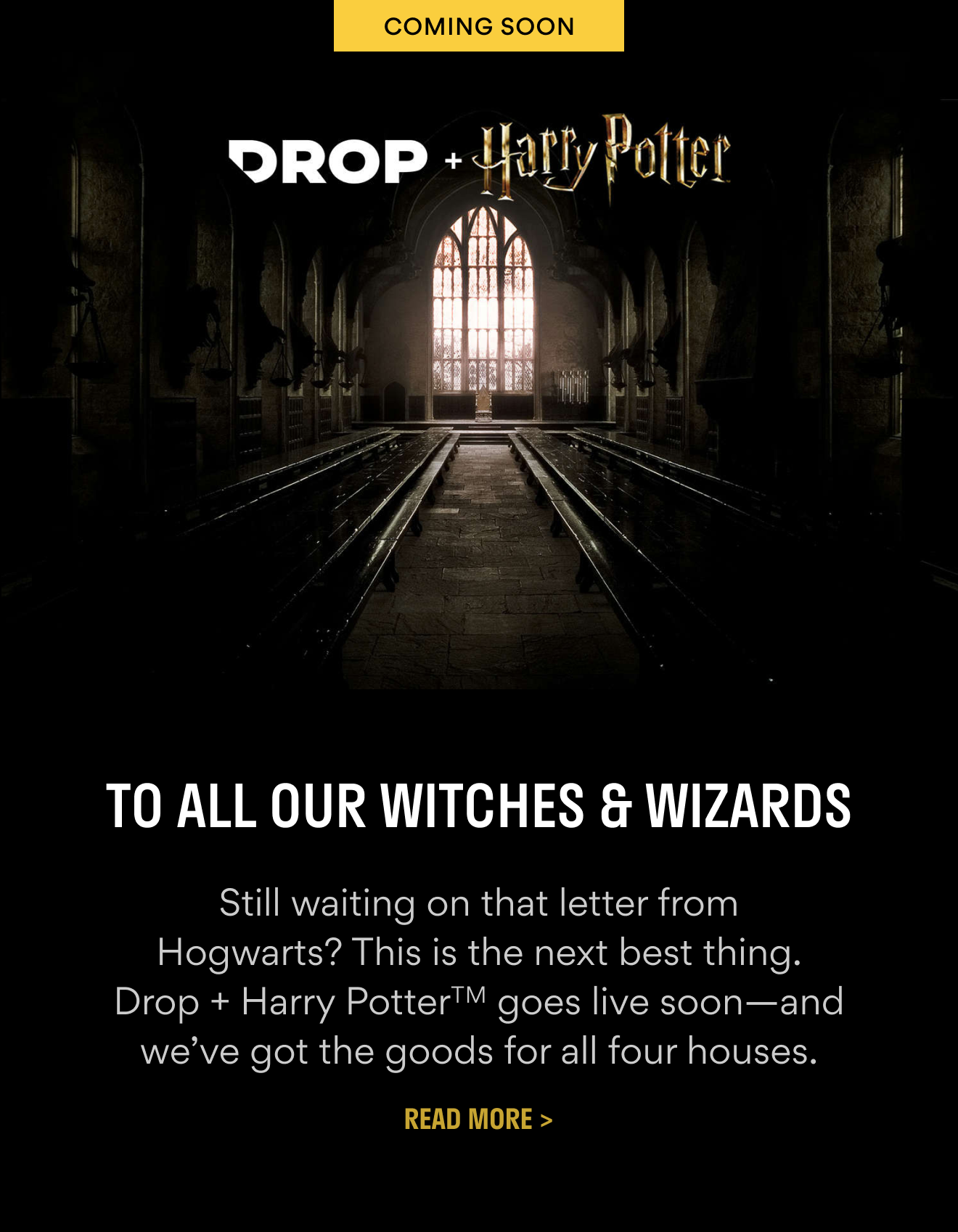 Get ready for Drop + Harry PotterTM >>