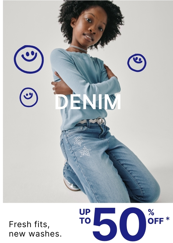 Up to 50% off Denim