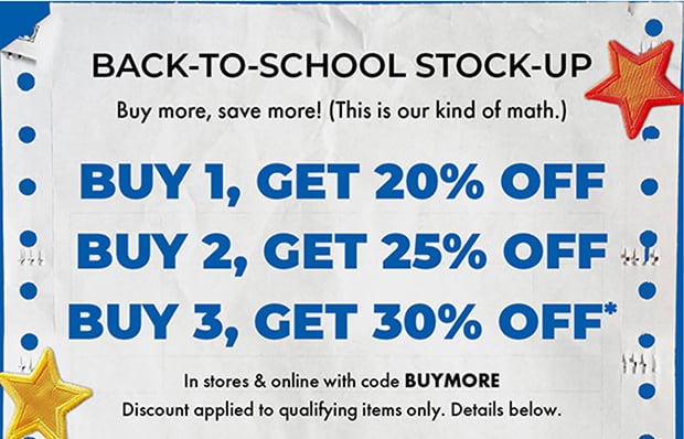 Back to School Stock-up