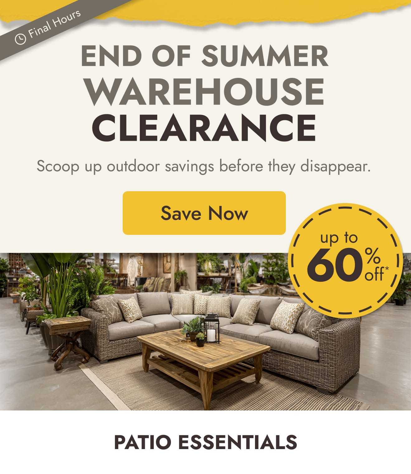 LAST CALL: Up to 60% off