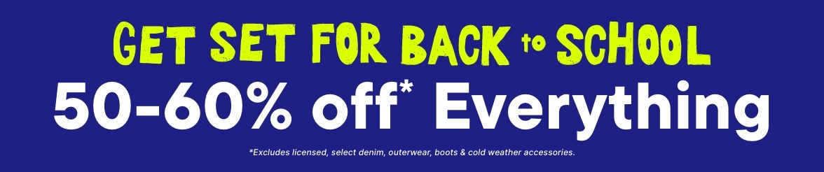 50-60% off Entire Site