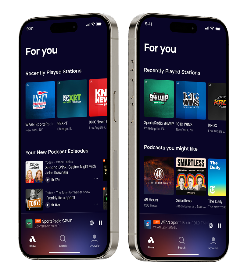 Audacy Mobile App Interface