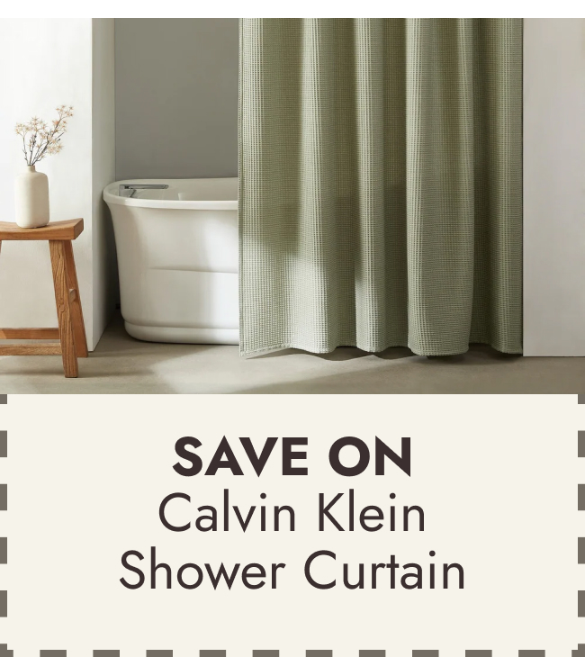 Calvin Klein Waffle Solid Shower Curtain
