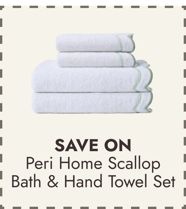 Peri Home Scallop 4-piece Bath and Hand Towel Set