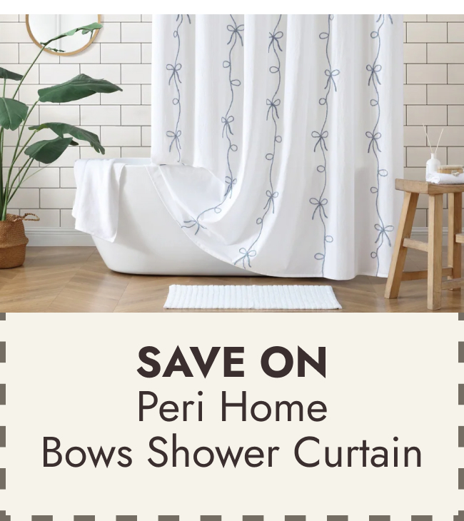 Peri Home Sasha Bows Shower Curtain