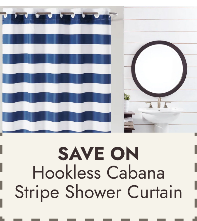 Hookless Cabana Stripe 3-in-1 Shower Curtain