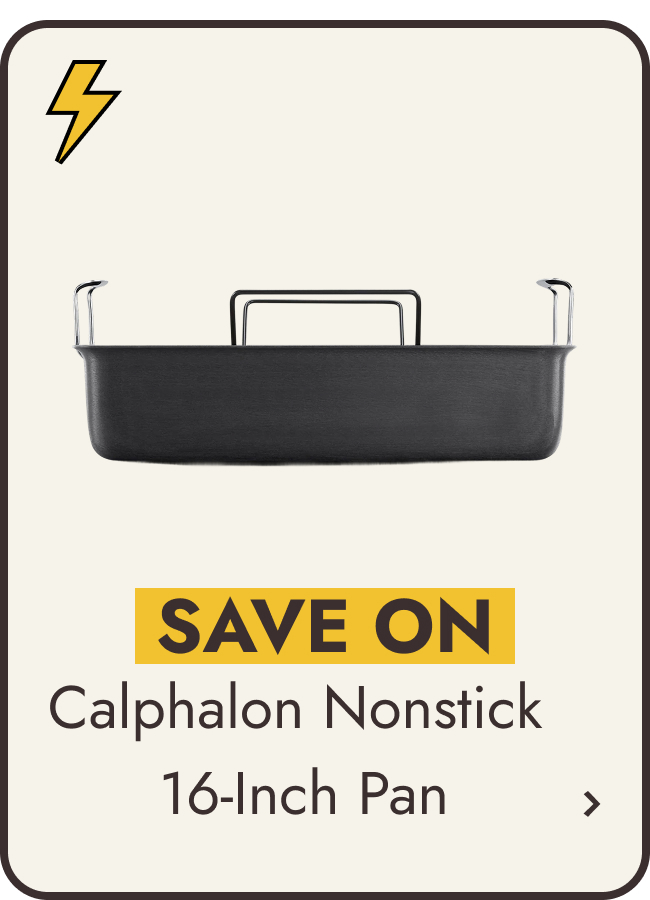 Calphalon Classic Hard-Anodized Nonstick Cookware, 16-Inch Roasting Pan with Rack