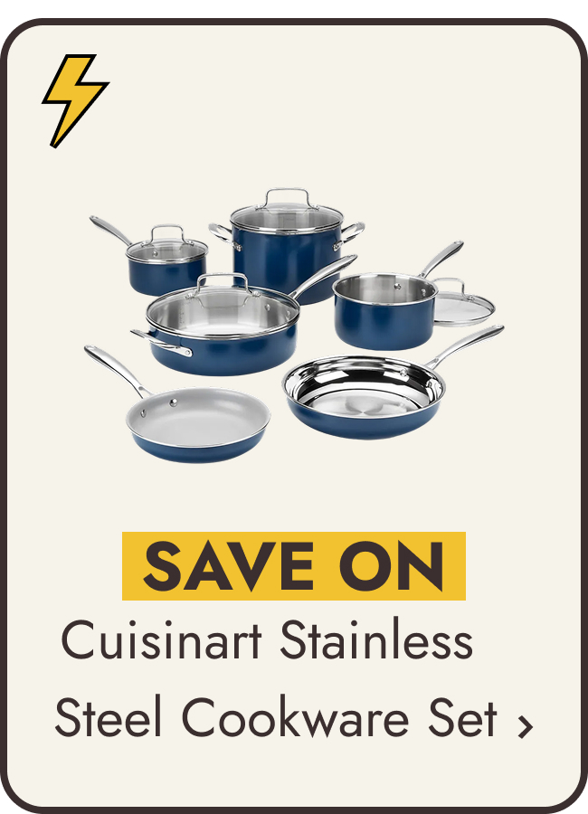 Cuisinart Triple Ply Stainless Steel 10-Piece Cookware Set - 10pc set