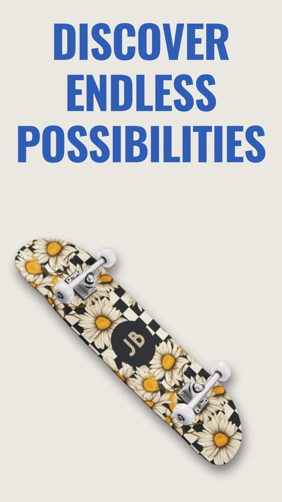 Image of a skateboard, pet bowl, and wine tumbler