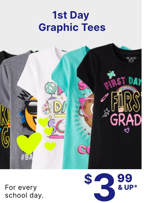 $3.99 & up 1st Day Graphic Tees