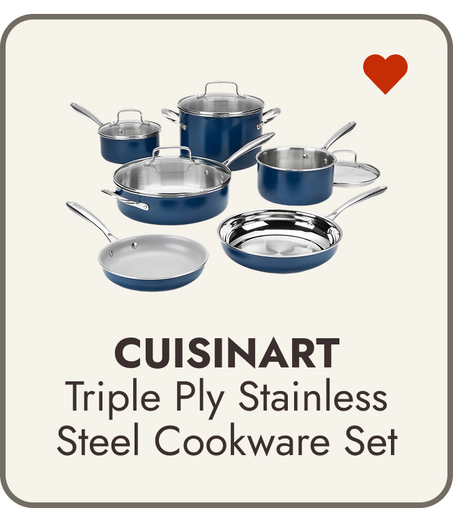 Cuisinart Triple Ply Stainless Steel 10-Piece Cookware Set - 10pc set