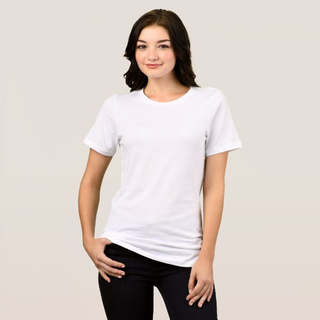 Image of a women's tri-blend t-shirt