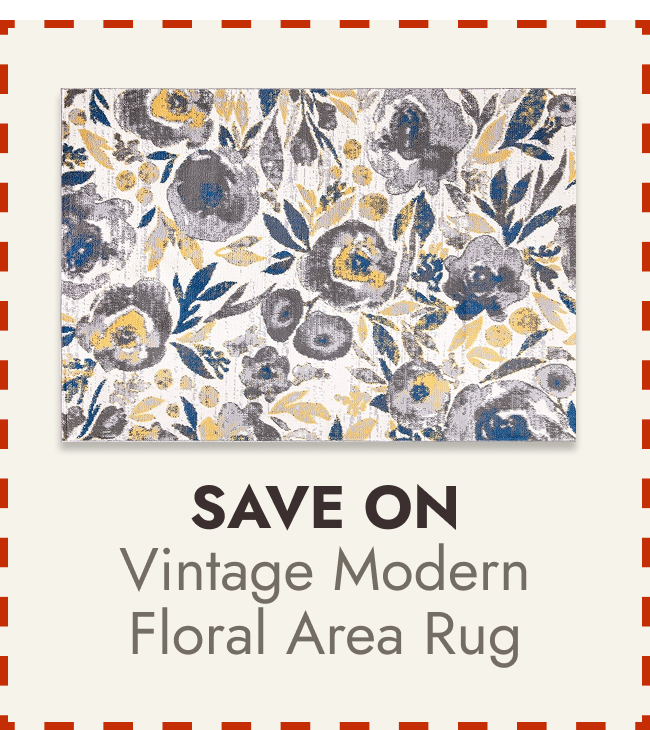 World Rug Gallery Vintage Modern Floral Area Rug