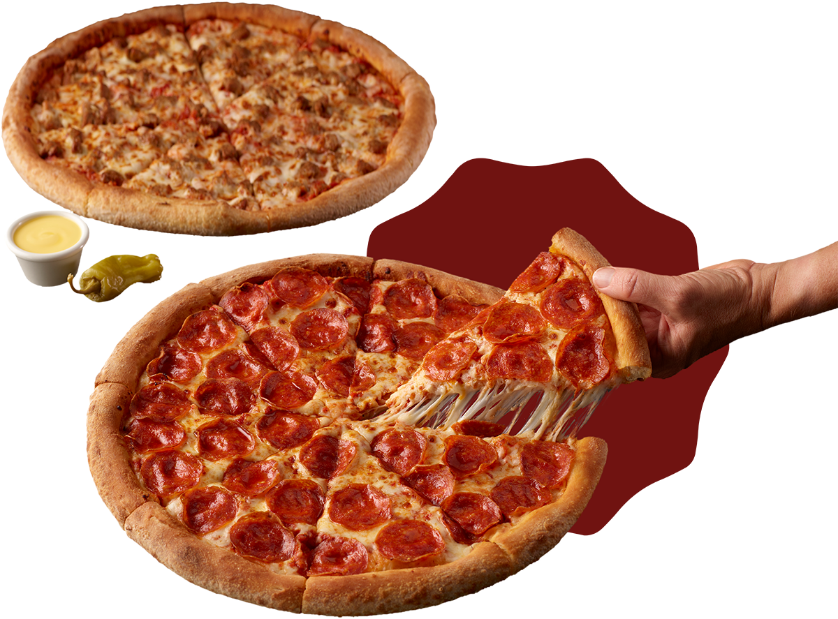 2 Large 1 Topping Pizzas