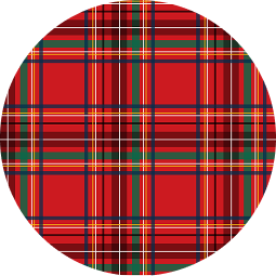 Image of a red plaid Christmas card