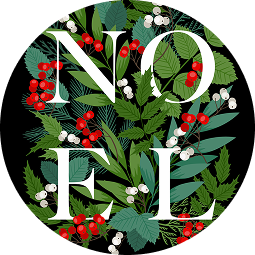 Image of a green wreath Christmas card