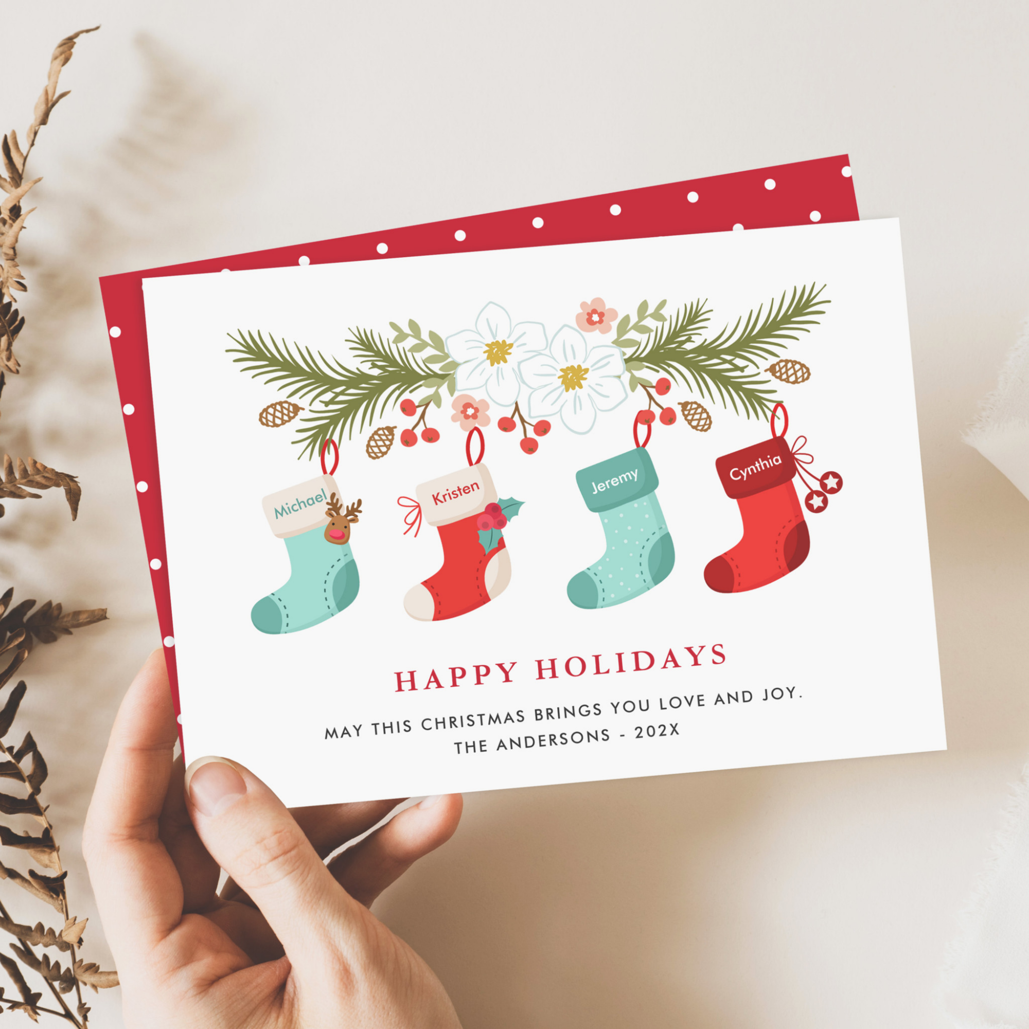 Image of a non-photo Christmas card