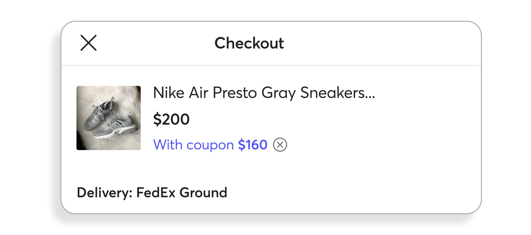 Shop with the coupon