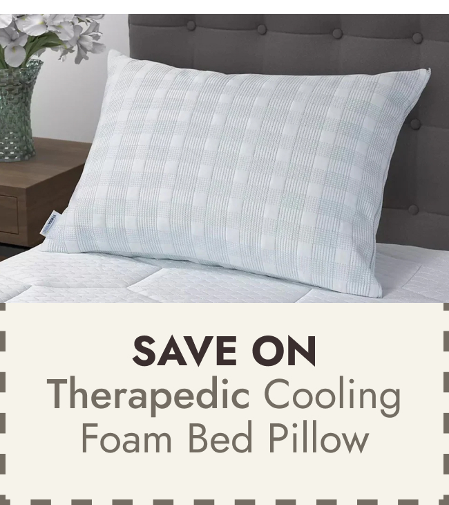 Whisper by Therapedic Cooling Foam Cluster Bed Pillow