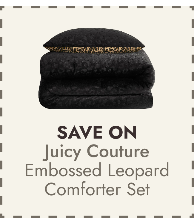 Juicy Couture Embossed Leopard With Royal Leopard Comforter Sets