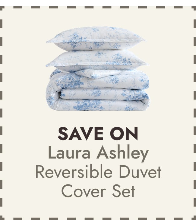 Laura Ashley Sophia Cotton Reversible Blue Duvet Cover Set
