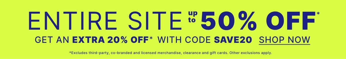 Up to 50% off Entire Site + Extra 20$ off with code SAVE20