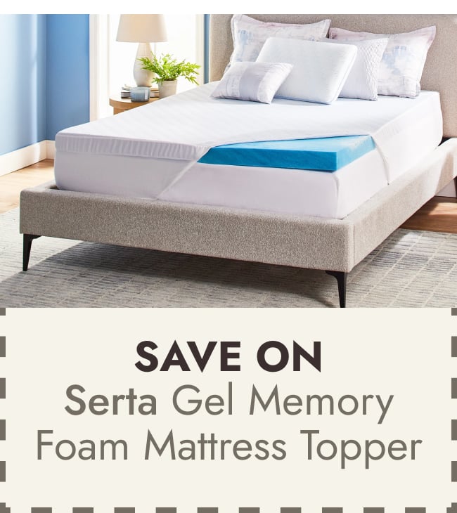 Serta Soothing Cool 3-Inch Gel Memory Foam Mattress Topper