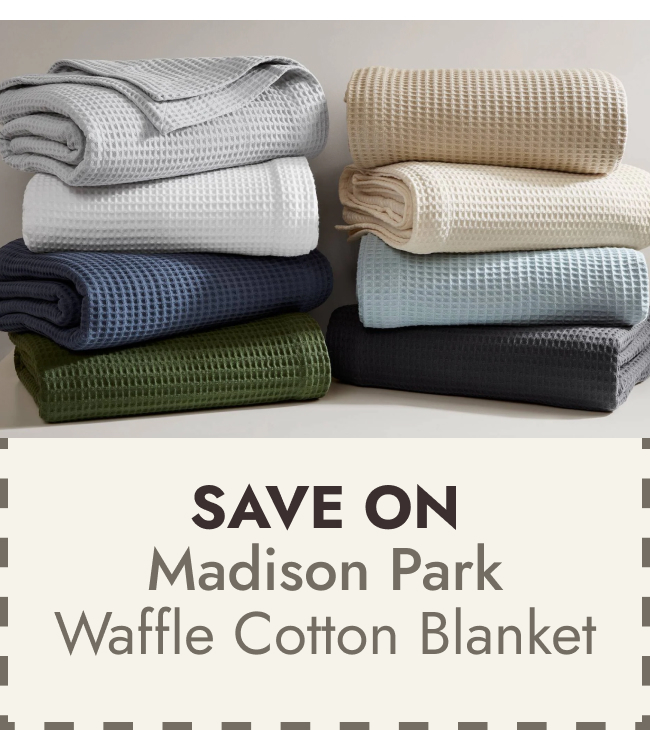 Madison Park Waffle Weave Cotton Blanket