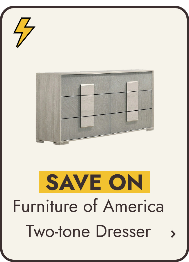 Furniture of America Jonnick Contemporary Two-tone Washed White 6-Drawer Dresser