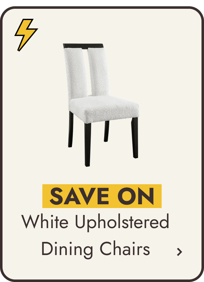Lumina Modern White Upholstered Dining Chairs (Set of 2) by Furniture of America