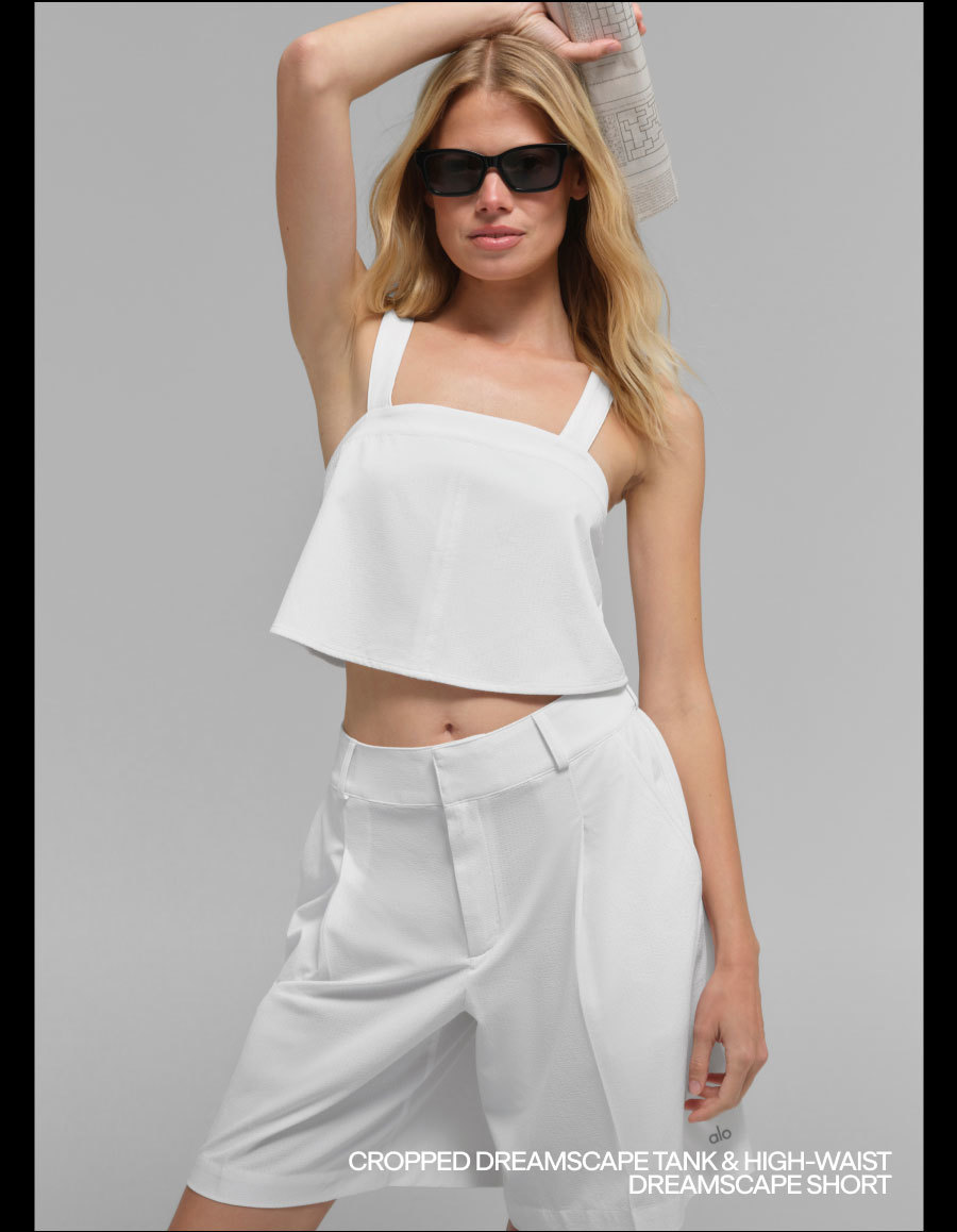 CROPPED DREAMSCAPE TANK & HIGH-WAIST DREAMSCAPE SHORT