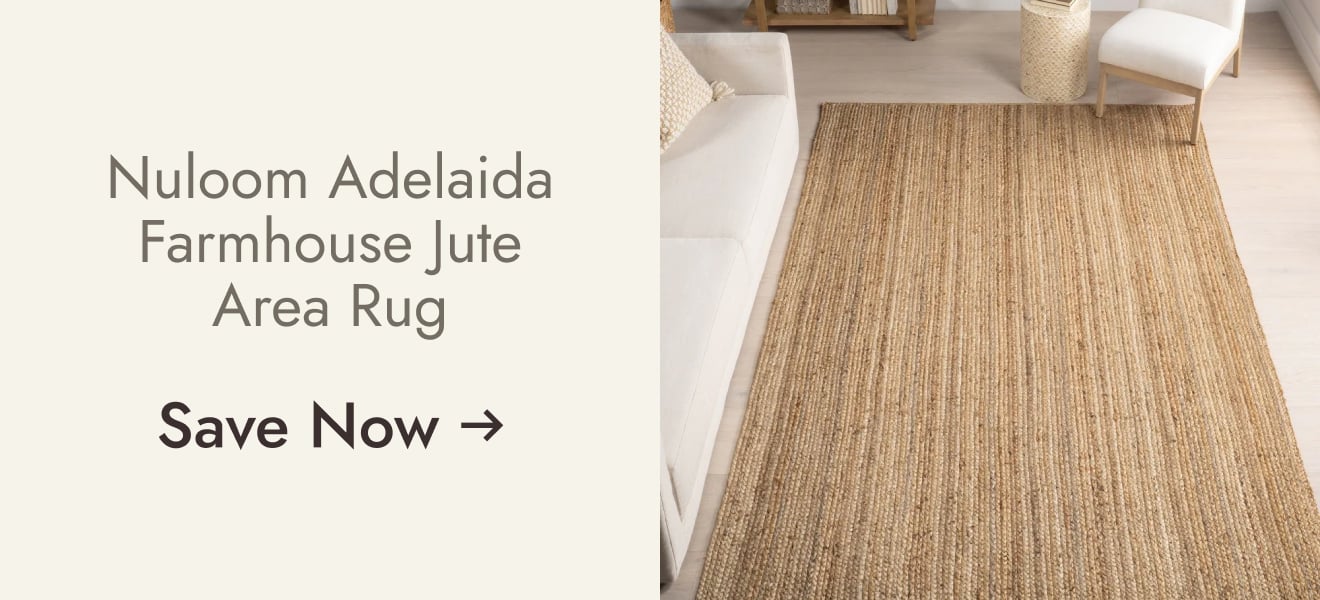 Nuloom Adelaida Farmhouse Jute Area Rug
