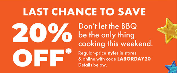 LAST CHANCE TO SAVE 20% OFF