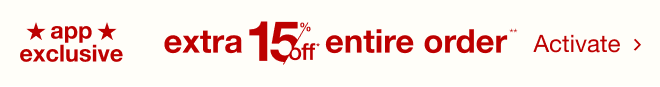 Extra 15% off only in the App