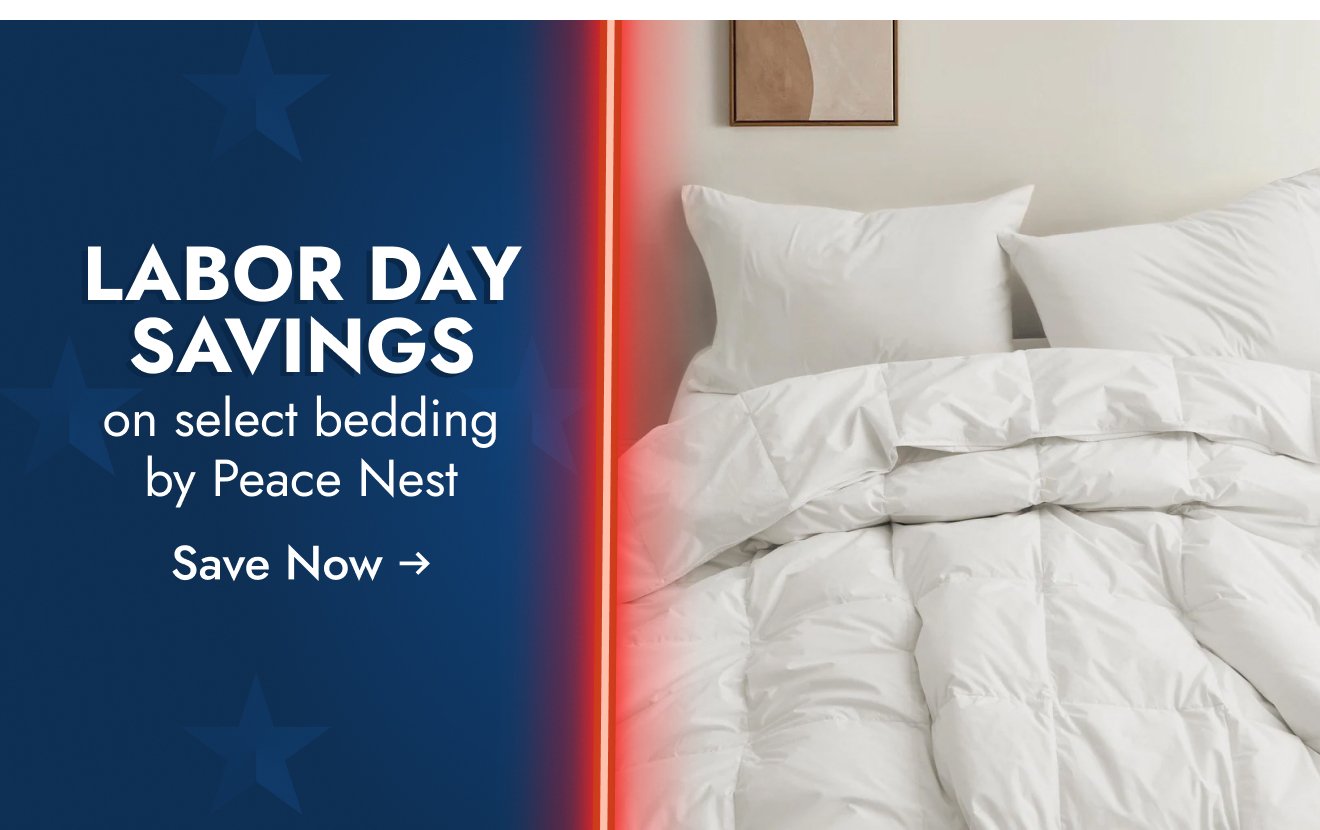 Labor Day Savings on select bedding by Peace Nest*