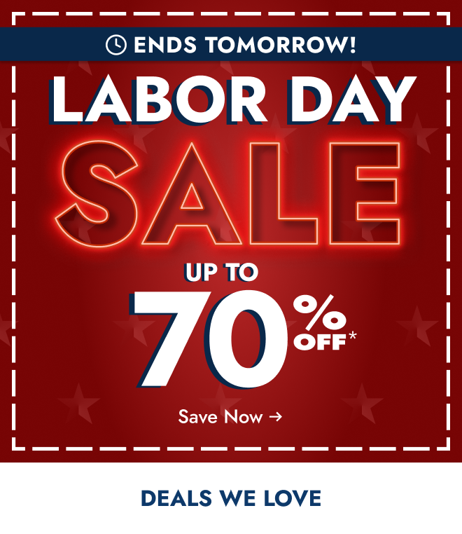 Up to 70% off ends tomorrow!