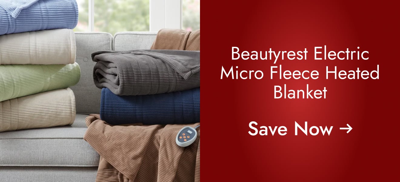 Beautyrest Electric Micro Fleece Heated Blanket