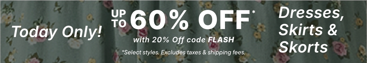 Up to 60% off Dresses, Skirts & Skorts with code FLASH