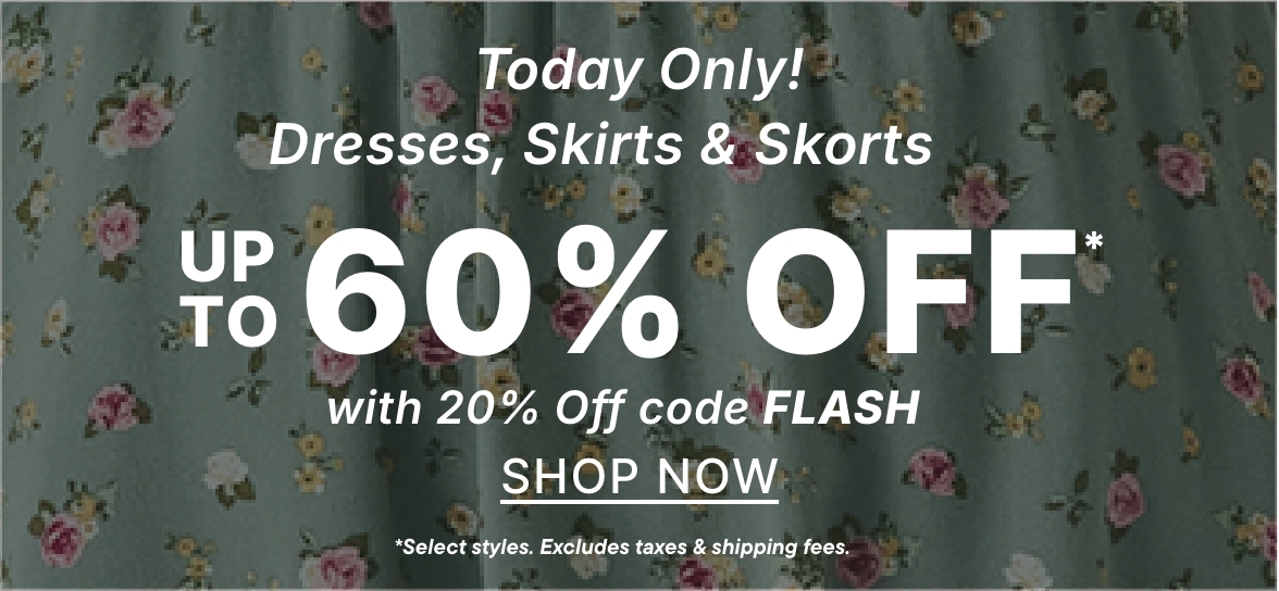 Up to 60% off Dresses, Skirts & Skorts with code FLASH
