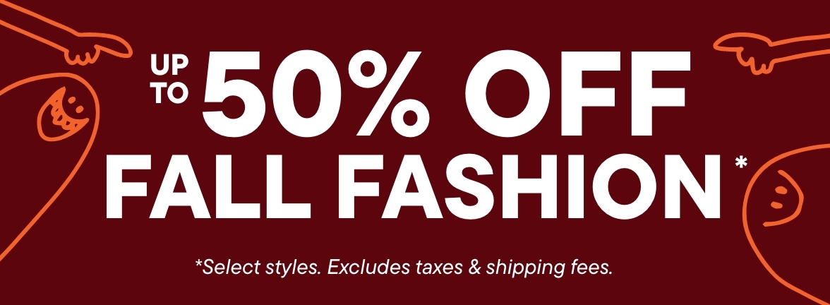 Up to 50% off Entire Site