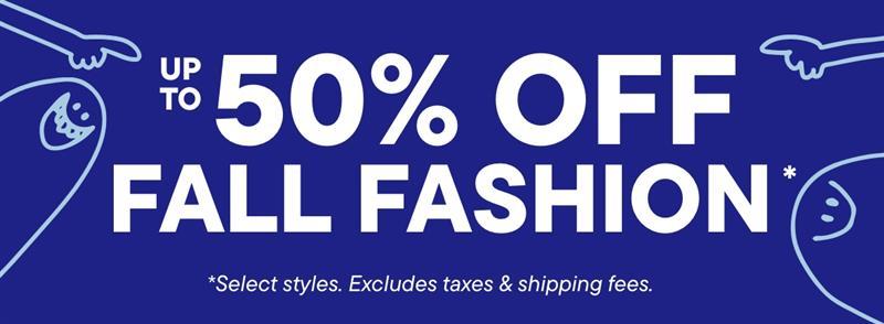 Up to 50% off Entire Site