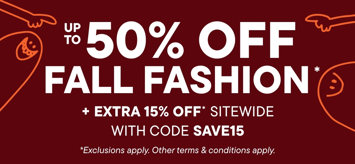 Up to 50% off Entire Site