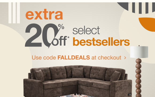 Extra 20% off Bestsellers